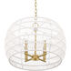 Ellie 4 Light 19 inch Modern Brushed Gold Chandelier Ceiling Light